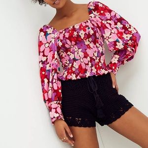 Free People Ariana Printed Top XS